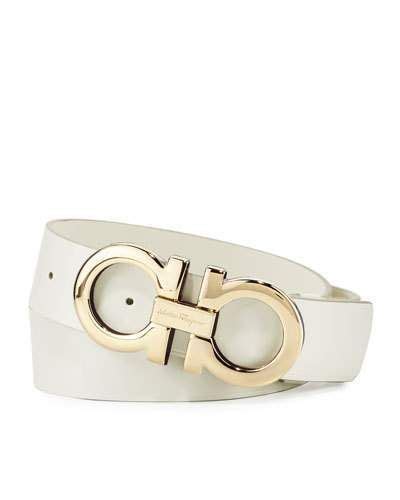 ferragamo belt white and gold cheap
